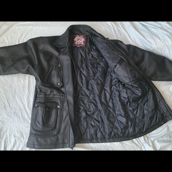 GV Italy Moda Designer Faux Leather Jacket - Picture 4 of 8